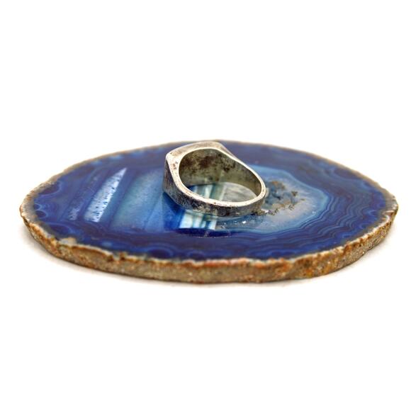 1980’s Sterling Silver Chip Ring - Picture 2 of 6